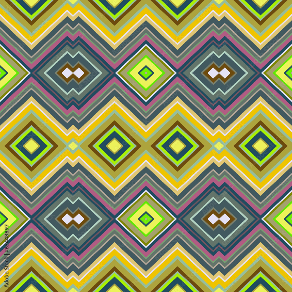 Aufkleber color abstract retro zigzag vector background