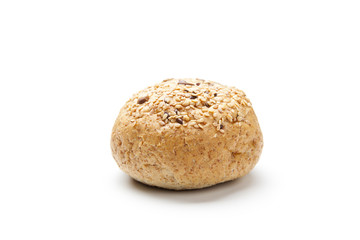 bakery products on white background