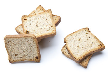 loaf of bread isolated on white background
