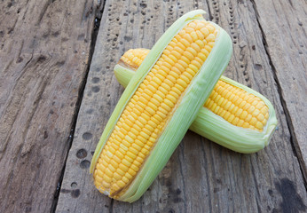 corn on old wood