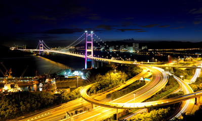 Suspension bridge in Hong Kong