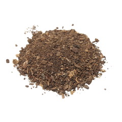 Pile of soil isolated on white background