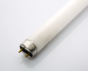 Fluorescent lamp on white