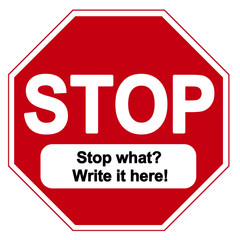 Traditional Stop sign with copy space