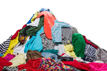 Big heap of colorful clothes