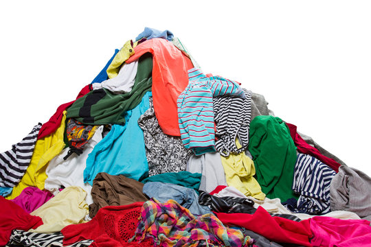 Big heap of colorful clothes