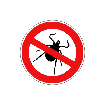Zecken Warnung Schild
