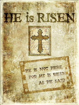 He Is Risen" Religious Background