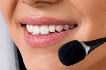 Naklejka premium Operator infolinii