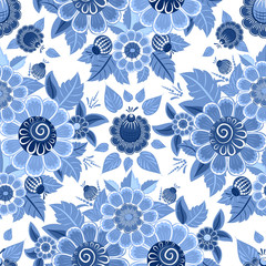 fashion seamless texture with stylized flowers