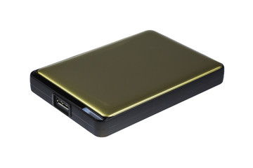 external harddisk on white background