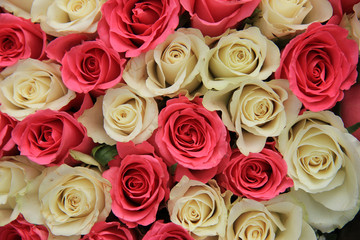 Bridal arrangement in pink and white