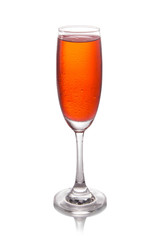 champagne glass isolated on white background