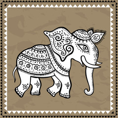 Ethnic elephant.  Indian style.
