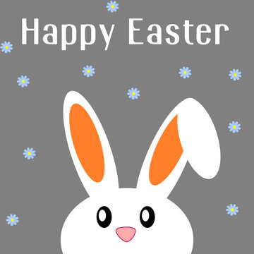 Cartolina d'auguri di Pasqua con coniglio