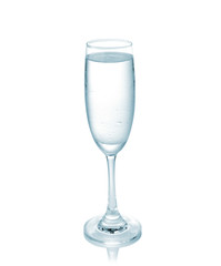 glass of water isolated on a white