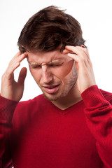 Fototapeta premium Man suffering from headache