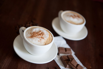 Capuchino with chocolate