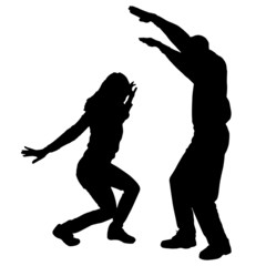 Vector silhouette of people.