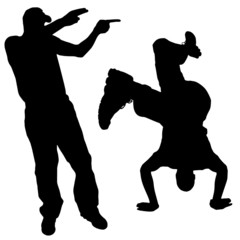 Vector silhouette of people.