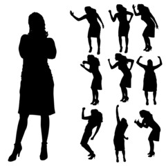 Vector silhouette of a woman.