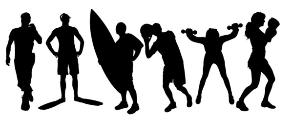 Vector silhouette of sport.