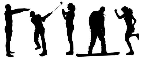 Vector silhouette of sport.