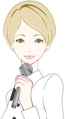 女性　マイク