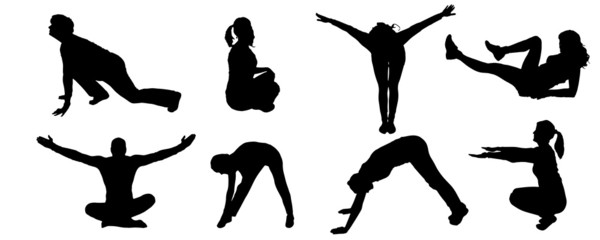 Vector silhouette of a people.