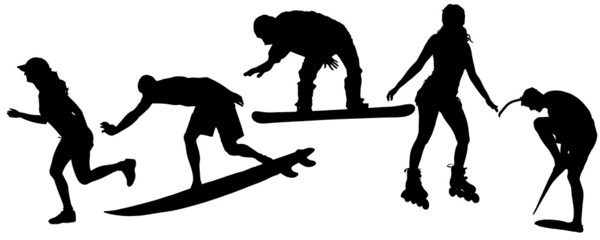 Vector silhouette of sport.