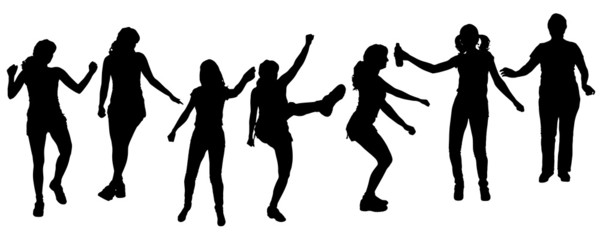 Vector silhouette of a woman.