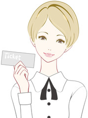 女性　チケット