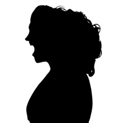 Vector silhouettes woman.