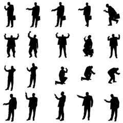 Vector silhouette of businessman.