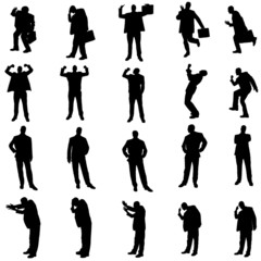 Vector silhouette of businessman.