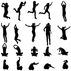 Vector silhouette of a people.