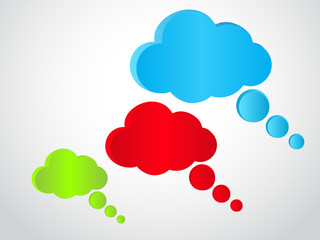 Three speech bubbles