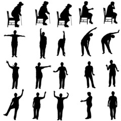 Vector silhouette of a woman.