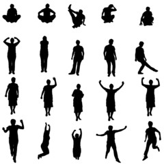 Obraz premium Vector silhouette of a woman.