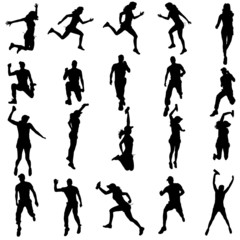 Vector silhouette of a woman.