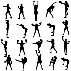 Vector silhouette of a people.
