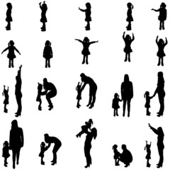 Vector silhouette of people.