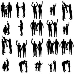Vector silhouette of people.