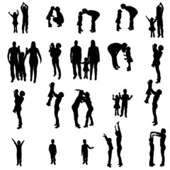Vector silhouette of people.