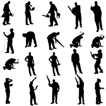 Vector silhouette of a people.