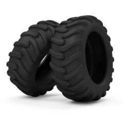 Tractor Tires isolated on white background