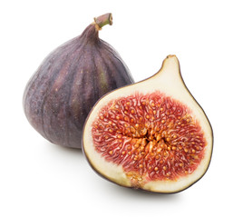 Juicy figs with leaf