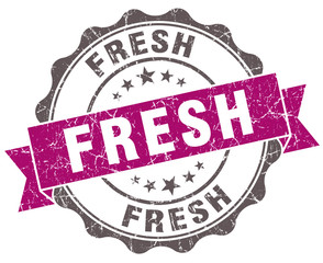 Fresh violet grunge retro style isolated seal