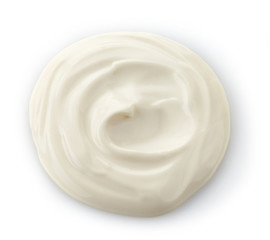 white cream on a white background