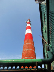 old industrial chimney made ??of brick